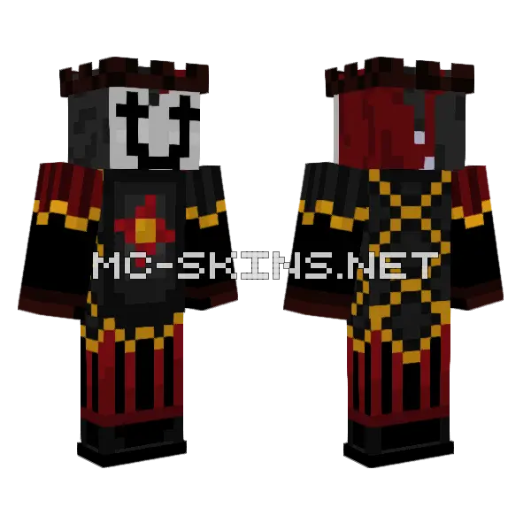 Jester Knight Minecraft skin, front and back