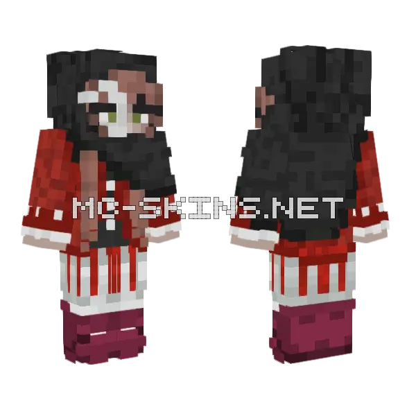 Jester Lys Minecraft skin, front and back