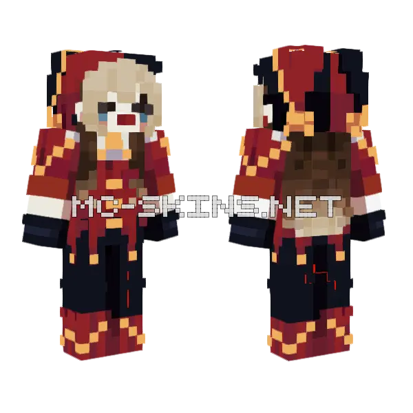 Jester Skin Minecraft skin, front and back