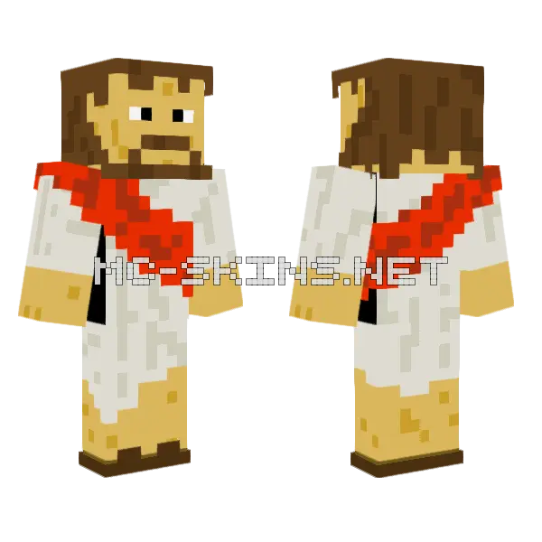 Jesus Christ Minecraft skin, front and back