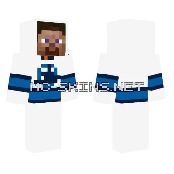 Jets Reverse Retro Whiteout Minecraft skin, front and back