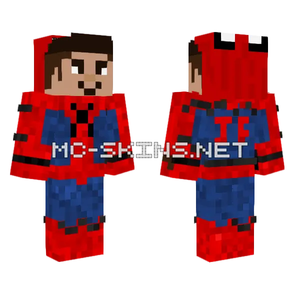 Jhon Halloween Spider-Man Minecraft skin, front and back