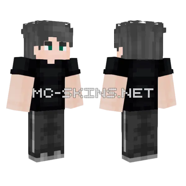 Jhtgfrdehjgtfgrthg Boy Minecraft skin, front and back