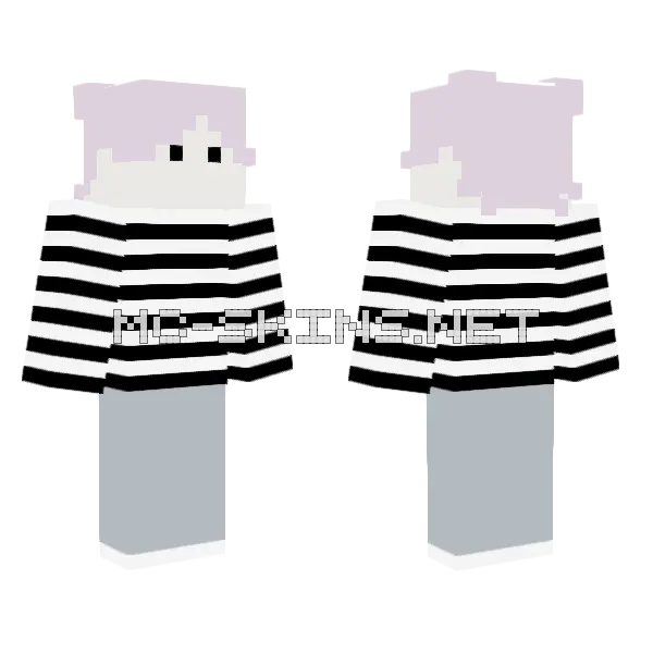 Jiewoo Minecraft skin, front and back