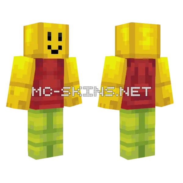 Jim From Roblox Minecraft skin, front and back