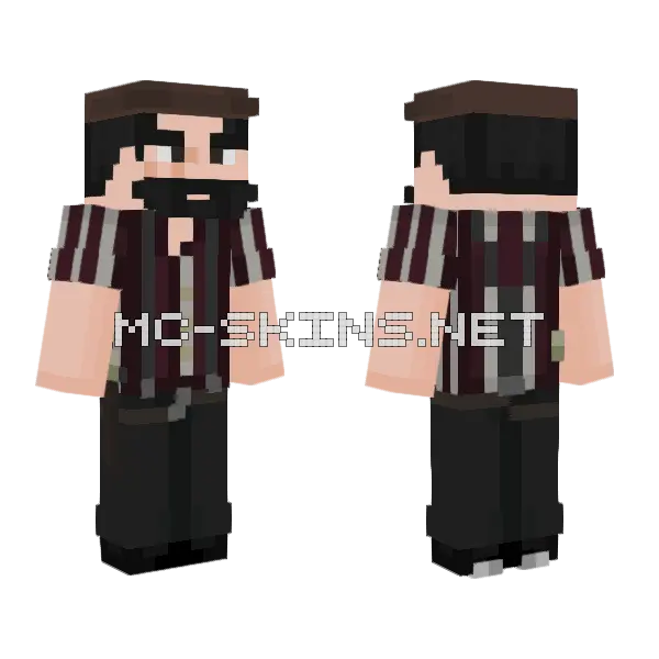 Jim Milton Minecraft skin, front and back