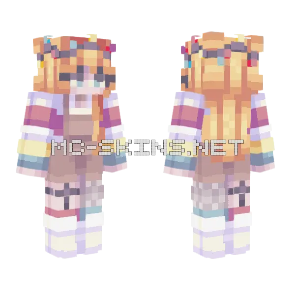 Jingle Bells Minecraft skin, front and back