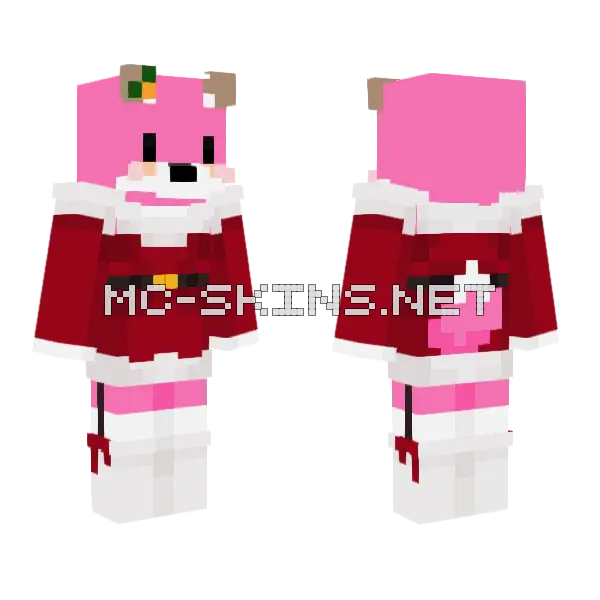 Jingle Cat Minecraft skin, front and back