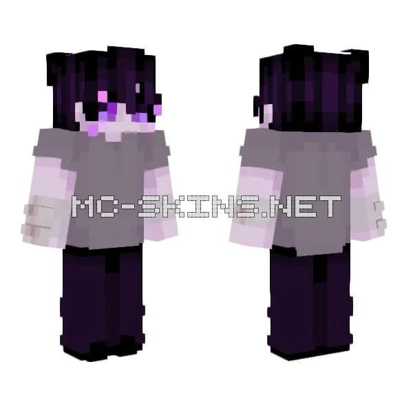 Jinwoo Solo Leveling Minecraft skin, front and back