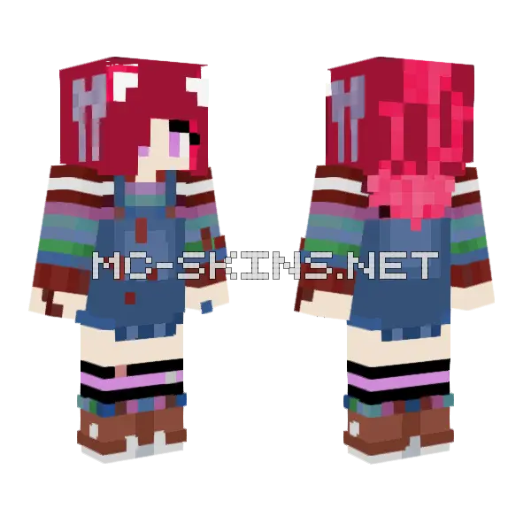 Jme387 Dicloniux Chucky Minecraft skin, front and back