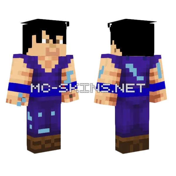 Jme387 Gohan Minecraft skin, front and back