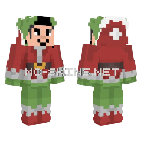 Jme387 Grinch Minecraft skin, front and back
