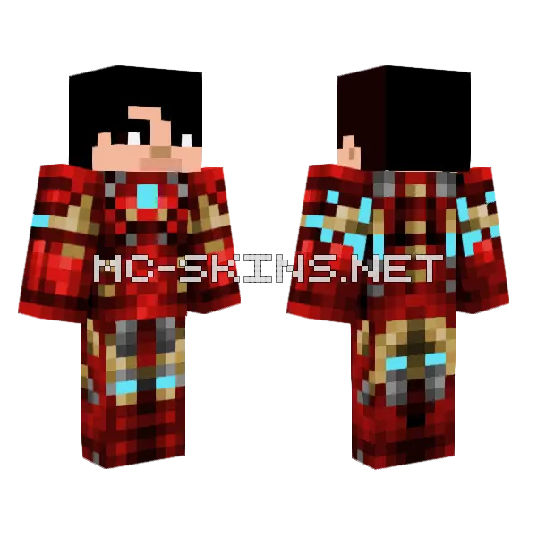 Jme387 Ironman Suit Minecraft skin, front and back