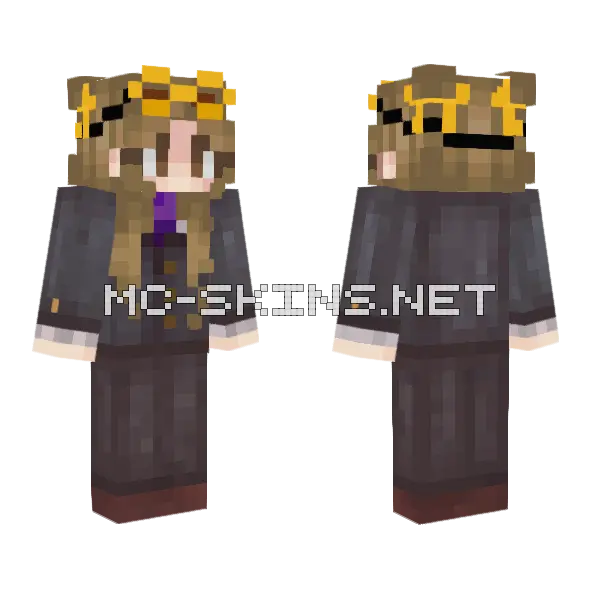 Joecast Girl Minecraft skin, front and back