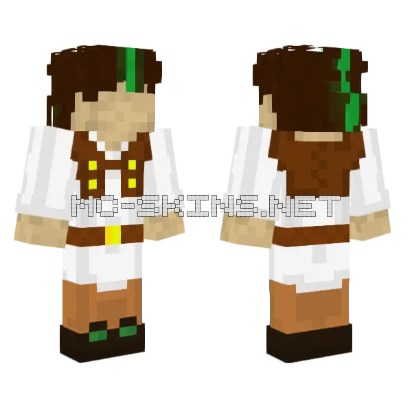 Joel Minecraft skin, front and back