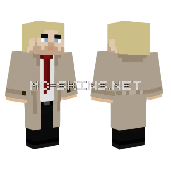 John Constantine Minecraft skin, front and back