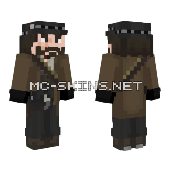 John Marston Duster Coat Minecraft skin, front and back