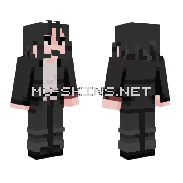 John Wick Minecraft skin, front and back