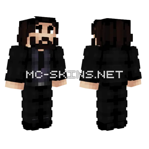 John Wick Chapter 4 Minecraft skin, front and back
