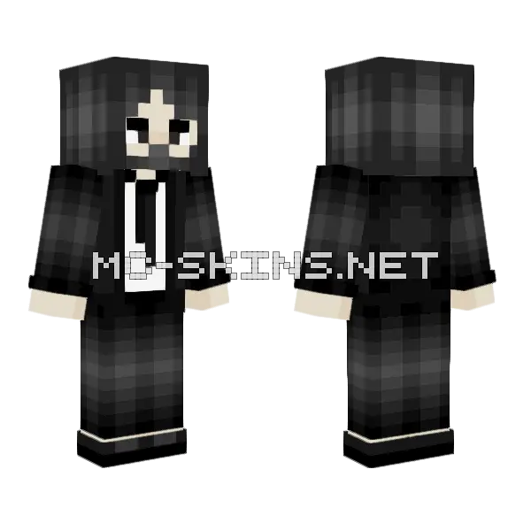 John Wick Suit Minecraft skin, front and back