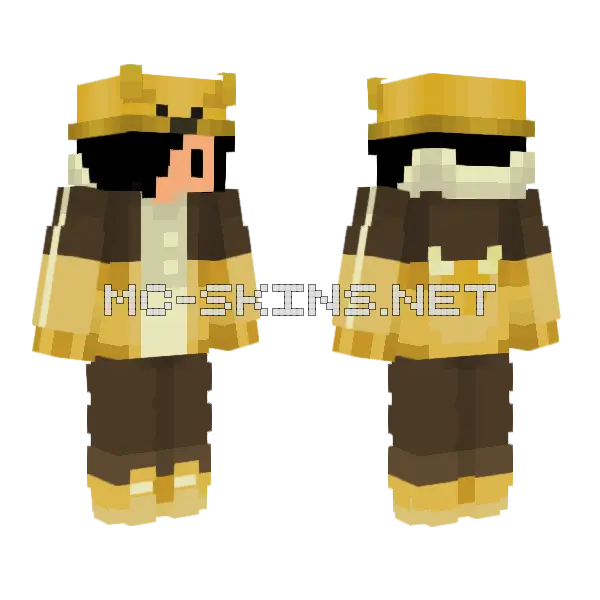 Jojosolos Yellow Yaks Minecraft skin, front and back