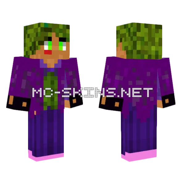 Joker 2 0 Minecraft skin, front and back