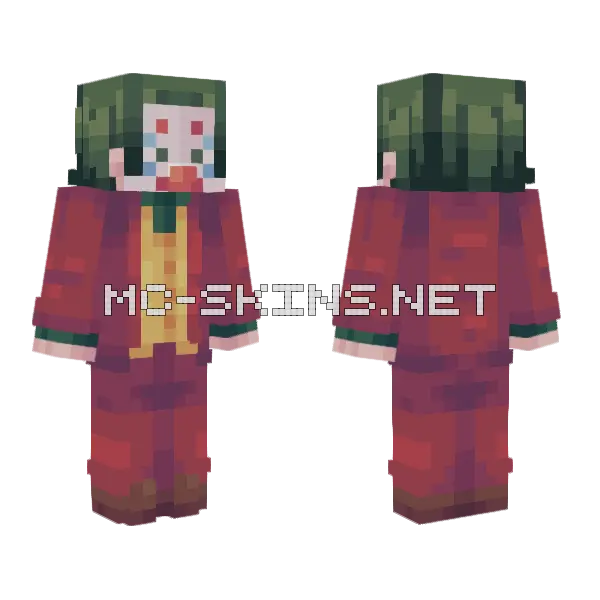 Joker 2019 Minecraft skin, front and back