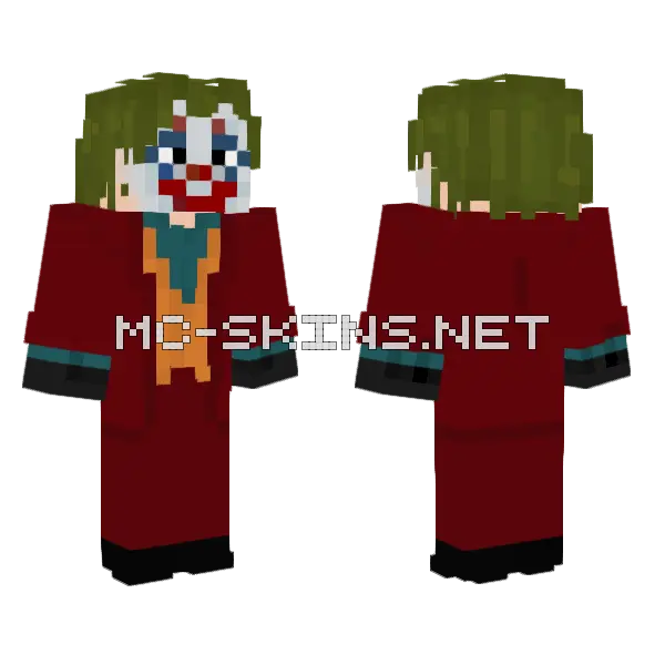 Joker 2019 Minecraft skin, front and back