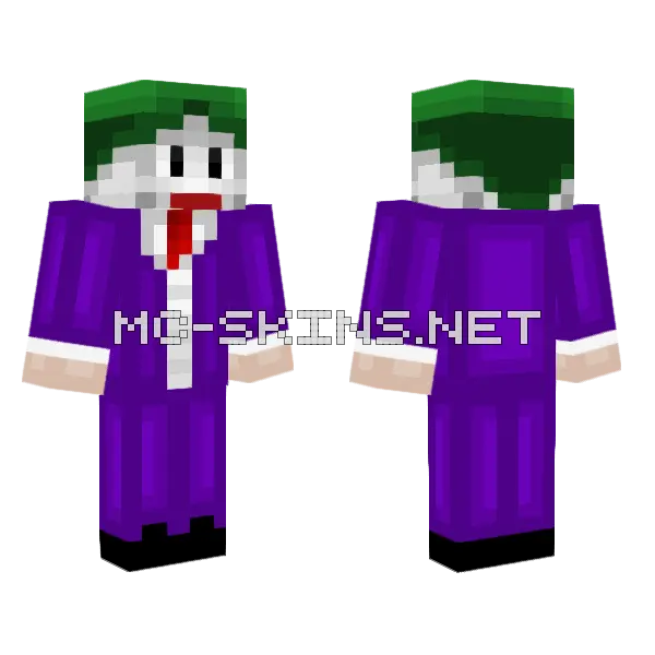 Joker Minecraft skin, front and back