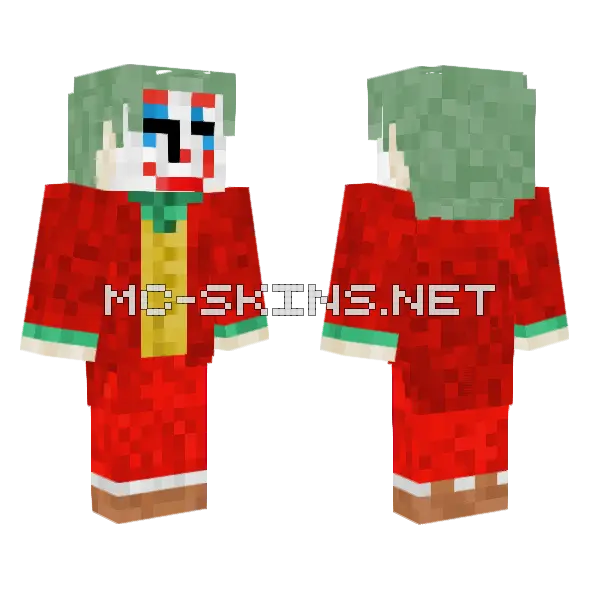 Joker Minecraft skin, front and back