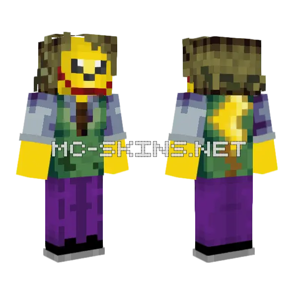 Joker B Minecraft skin, front and back