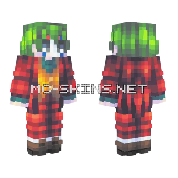 Joker Minecraft skin, front and back