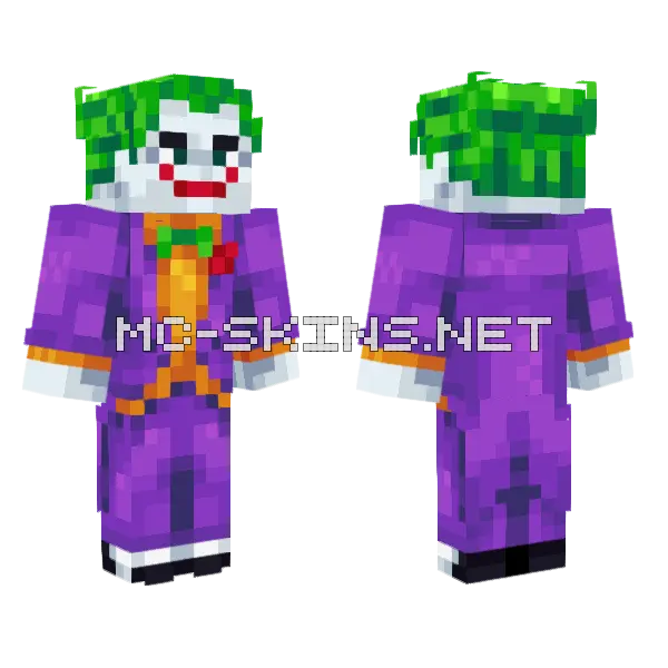 Joker Remake Minecraft skin, front and back