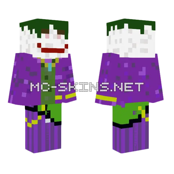 Joker Suit Minecraft skin, front and back