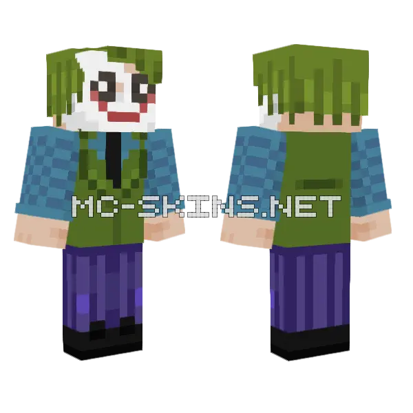 Joker Without Coat Minecraft skin, front and back