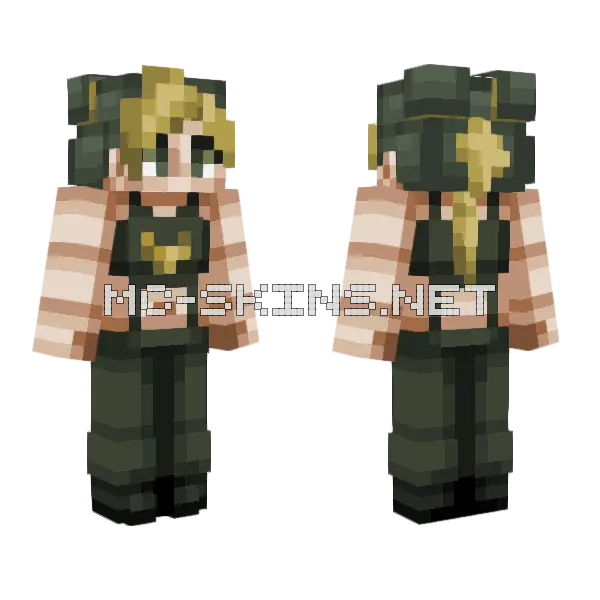 Jolyne Cujoh Minecraft skin, front and back