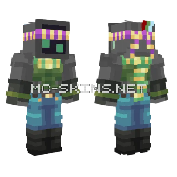 Joseph Joestar Minecraft skin, front and back