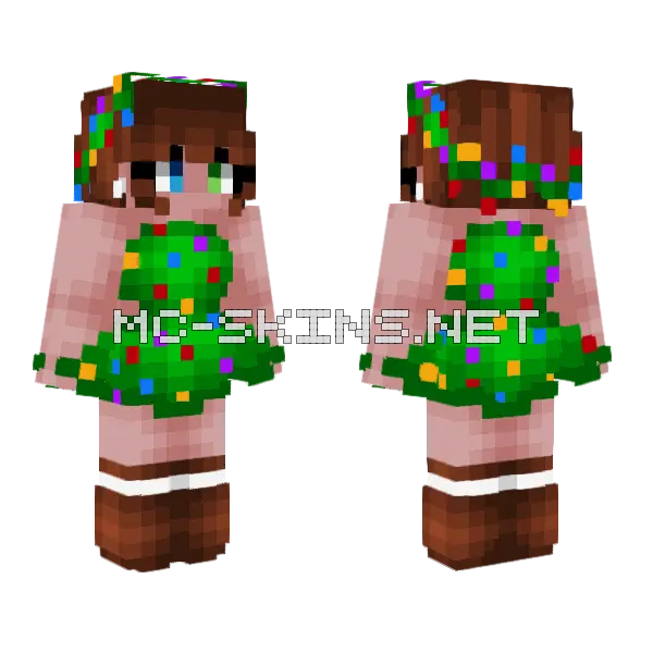 Josephine Christmas Tree Skin Minecraft skin, front and back