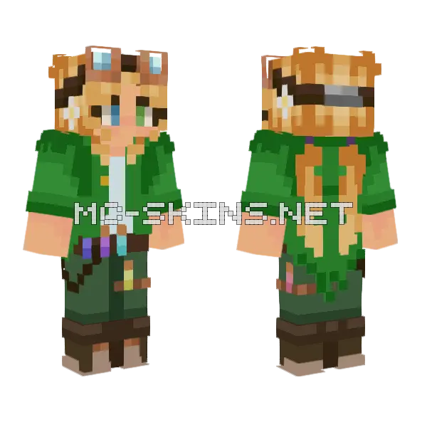 Josephine Steampunk Markup Minecraft skin, front and back