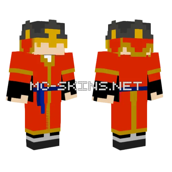 Joseron Red Outfit Minecraft skin, front and back