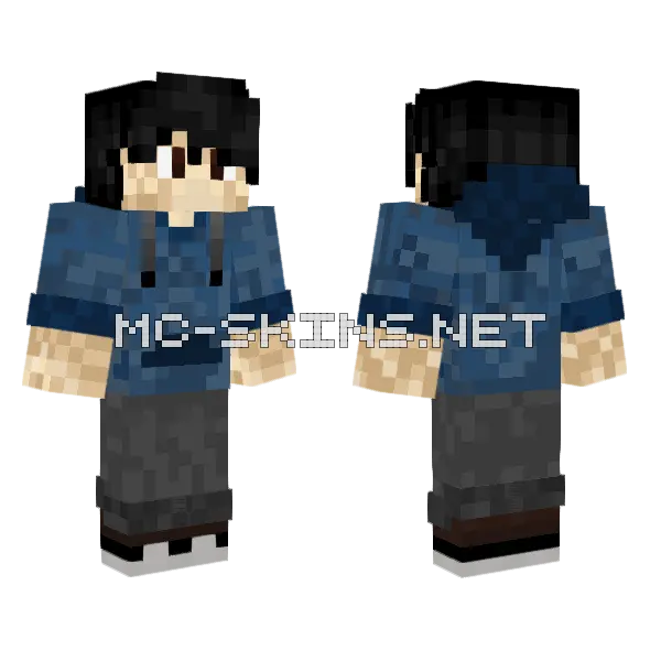 Joshanim8s Blue Outfit Minecraft skin, front and back