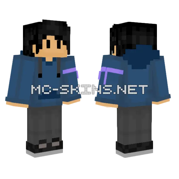 Joshanim8s Cancer Awareness Minecraft skin, front and back