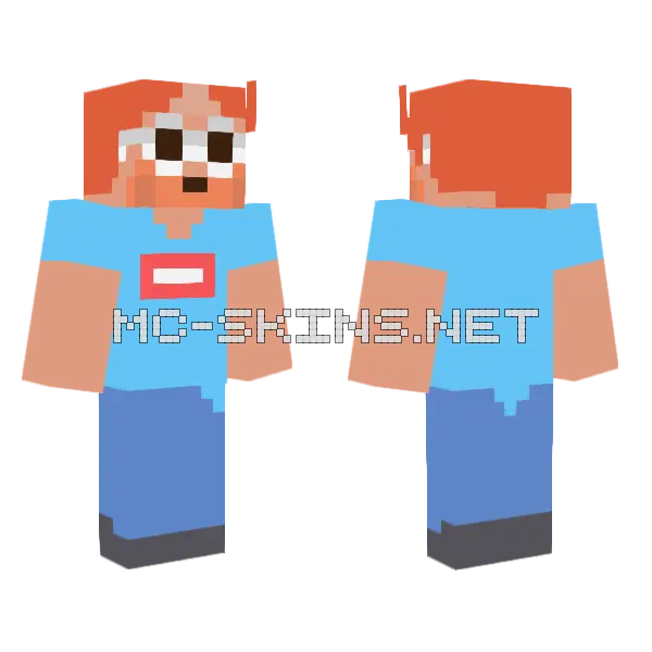 Joshnotfound Minecraft skin, front and back