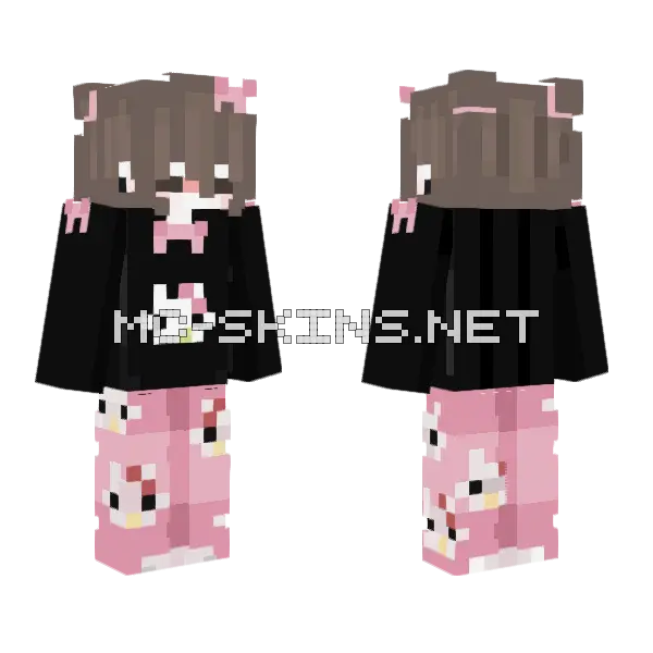 Josse Hello Kitty Minecraft skin, front and back