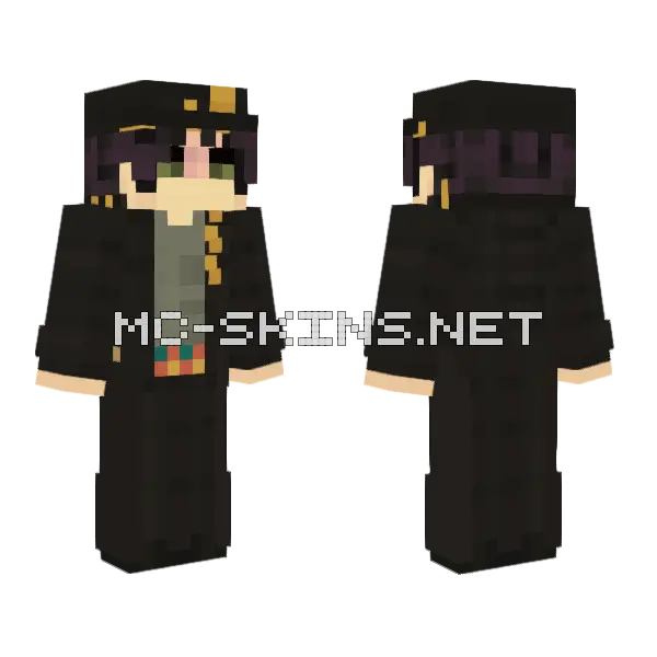 Jotaro Kujo Minecraft skin, front and back