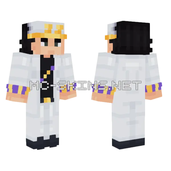 Jotaro Kujo Part 4 Minecraft skin, front and back