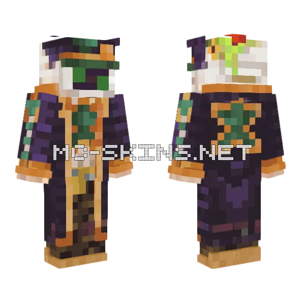 Jotaro Part 4 TV Head Minecraft skin, front and back
