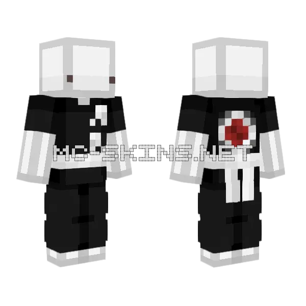 Jr S White Sash Minecraft skin, front and back