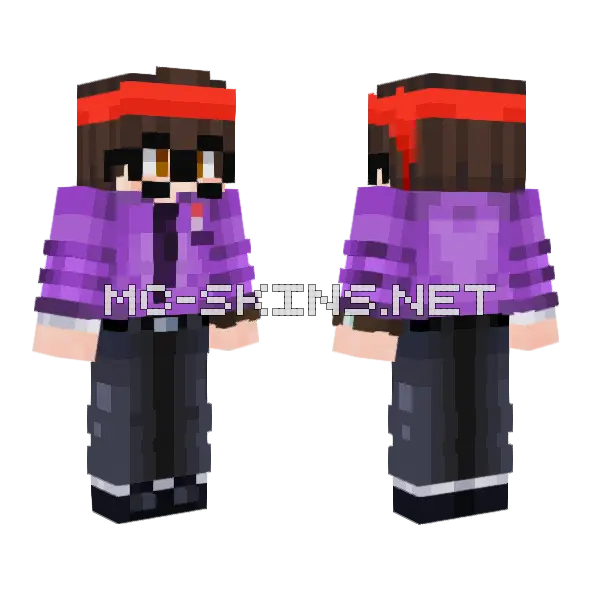 Juan Moradito 3 Red Bandana Minecraft skin, front and back