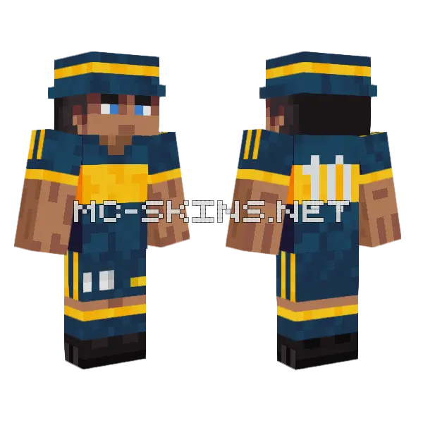 Juan Roman Riquelme Father Vardrid Minecraft skin, front and back